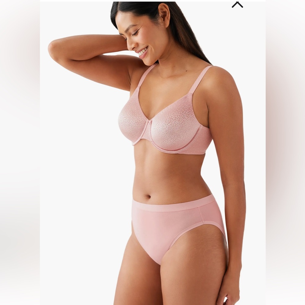 Wacoal Pink Dotโ Pattern Back Appeal Underwire Bra Sz. 38D